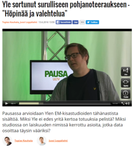 Urheilulehti kuvakaappaus