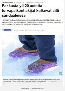 Monista lähteistä kuultua, että suomessa on halleja pullollaan lahjoitettuja vaatteita. Yle uutisoi, että pakolaiset joutuvat Suomessa kävellä sandaaleissa -20 asteen pakkasessa.